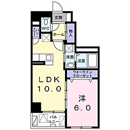URBAN 1LDKの間取図画像