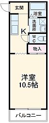 名古屋市営桜通線 瑞穂区役所駅 徒歩11分の賃貸マンション 4階1Kの間取り