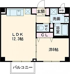 ラクラス下井草 3階1LDKの間取り