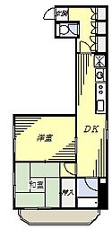 ペルレ五十嵐 3階2DKの間取り