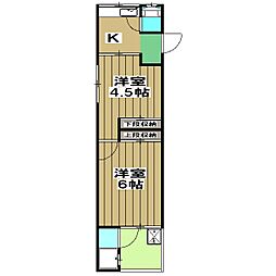 柳本荘 2Kの間取図画像