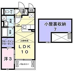 大阪モノレール本線 南摂津駅 徒歩7分の賃貸アパート 2階1LDKの間取り