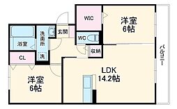 LunaNube 2LDKの間取図画像