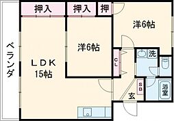 間取図画像 2LDK