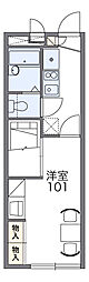レオパレスクォリティハイツ平子 1Kの間取図画像