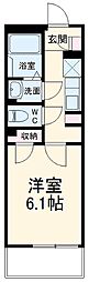 レオネクストフェリス 1Kの間取図画像