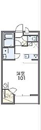 レオパレスリヴェール1 1Kの間取図画像