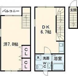 コンフォール駒込 1階1DKの間取り