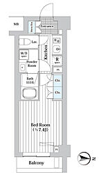 東京メトロ丸ノ内線 西新宿駅 徒歩7分の賃貸マンション 1階1Kの間取り