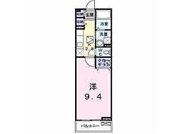 メゾン・ドK&B 1Kの間取図画像