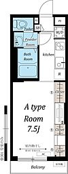 リブリ・ＦＵＫＵ 2階1Kの間取り