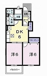 アヴニール 2DKの間取図画像