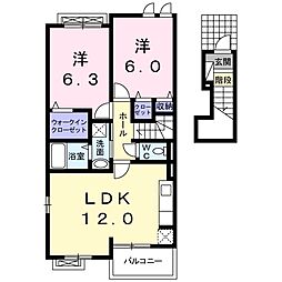 フレスタ 2LDKの間取図画像