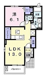 ベルコリーヌ 1LDKの間取図画像