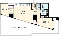 東京メトロ副都心線 西早稲田駅 徒歩1分の賃貸マンション 6階2LDKの間取り