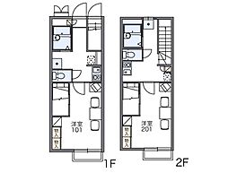 名鉄三河線 刈谷市駅 徒歩7分の賃貸アパート 1階1Kの間取り
