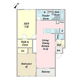 コンフォール横山 1階1SLKの間取り