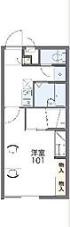 レオパレスエトワール 1Kの間取図画像