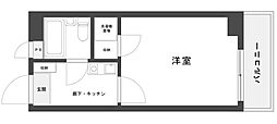 京急大師線 大師橋駅 徒歩5分の賃貸マンション 1階ワンルームの間取り