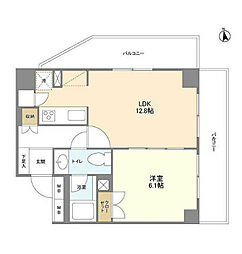 京王線 初台駅 徒歩4分の賃貸マンション 5階1LDKの間取り