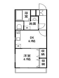 アットリラ八千代 1階1DKの間取り
