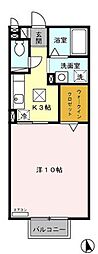 JR関西本線 富田浜駅 徒歩15分の賃貸アパート 1階1Kの間取り