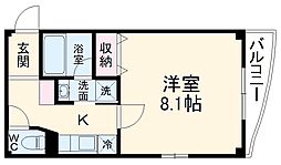 メゾンアンシャンテ 1Kの間取図画像