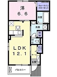 Rei 1LDKの間取図画像