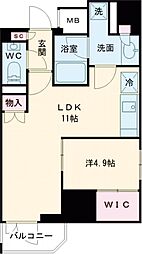 京急本線 立会川駅 徒歩5分の賃貸マンション 13階1LDKの間取り