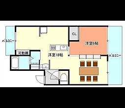 名鉄名古屋本線 鳴海駅 徒歩15分の賃貸マンション 4階1LDKの間取り
