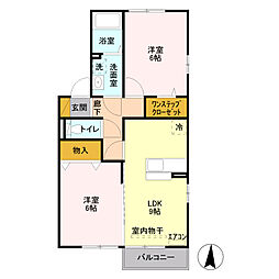 ファミールＫ・Ｓ　II 2階2LDKの間取り