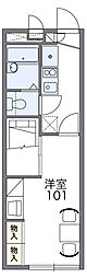レオパレスエクセレント 1Kの間取図画像