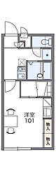 レオパレスブルーアイ 1Kの間取図画像