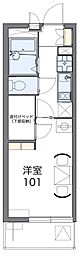 レオパレスレインボーステイツ 1Kの間取図画像