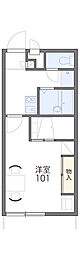 レオパレス八王子 1Kの間取図画像