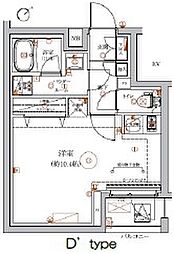 ＲＥＬＵＸＩＡ東武練馬 2階ワンルームの間取り