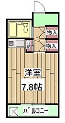 プロスパーズＤ・Ｃ 3階ワンルームの間取り