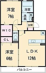 Ｔ・Ｓ ｂｕｉｌ　III 2階2LDKの間取り