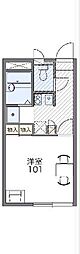 レオパレス藤 1Kの間取図画像