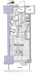 メイクス城西レジデンス 10階1Kの間取り