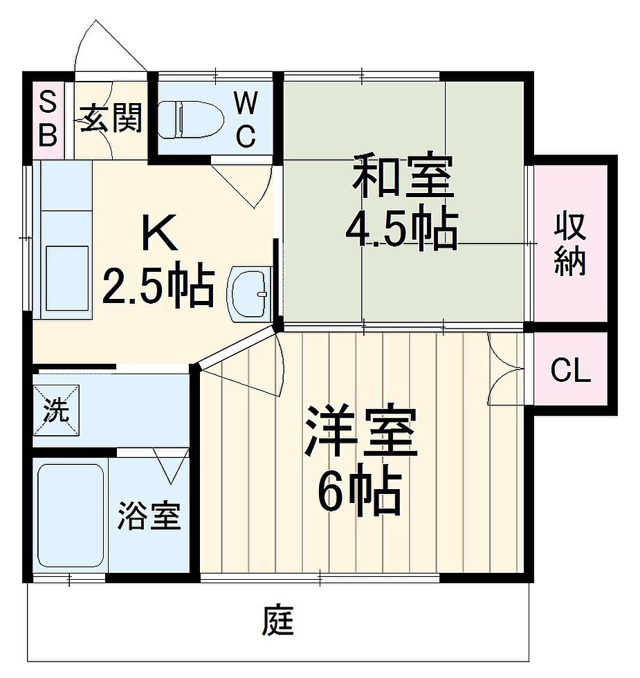 ホームズ 吉沢貸長屋 南側 2k 賃料6 5万円 31 59 賃貸テラスハウス住宅情報