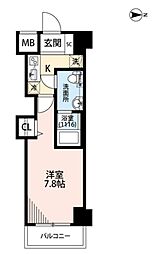 京急大師線 川崎大師駅 徒歩10分の賃貸マンション 3階1Kの間取り