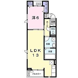 フィオーレ 1LDKの間取図画像