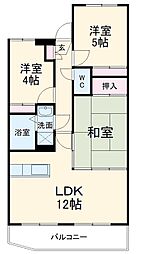 アーバンプレイス橋本 3階3LDKの間取り