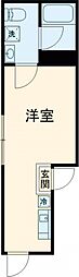 西武新宿線 新井薬師前駅 徒歩7分の賃貸マンション 3階ワンルームの間取り