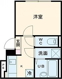 Ｈｉ−Ｆｉｖｅ阿佐ヶ谷 1階1Kの間取り