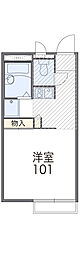 レオパレスせせらぎ 1Kの間取図画像