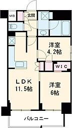 フレンシア高円寺北 103 1階2LDKの間取り