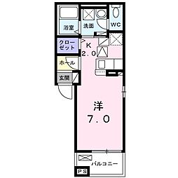 エピナール緑が丘 ワンルームの間取図画像