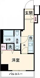 GENOVIAお花茶屋skygarden 8階1Kの間取り